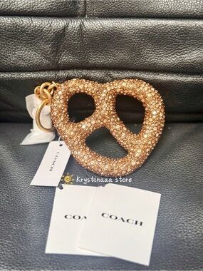 NWT Coach CCY89 Crystal Pretzel Bag Charm